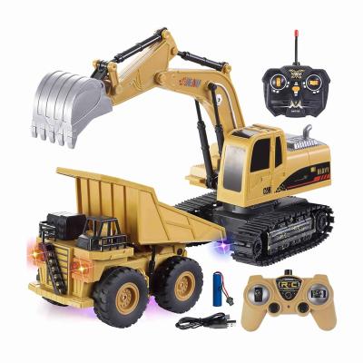 China Toy Truck Rc Toys App Controlled Remote Control Vehicles Excavator Construction for Kids Girls Boys Rc Tractor 1/24 with Rechargeable Batteries for sale