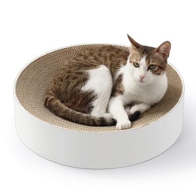 China Top Sale Round Viable Cardboard Cat Scratching Post Cat Bed for sale