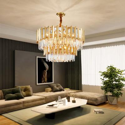 China Art Design Led Chandelier Lighting Modern For Living Room Gold Crystal Light Fixture Luxury Interior Creative Home Decoration Lamp for sale