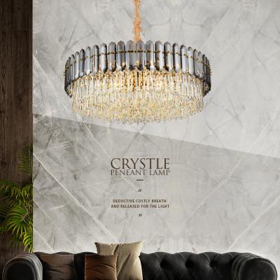 China Modern Dining Room Decor Led Chandelier Lamp Pendant Light Fixture Modern Crystal Led Chandeliers Lighting Living Hanging Lighting Fixtures for sale