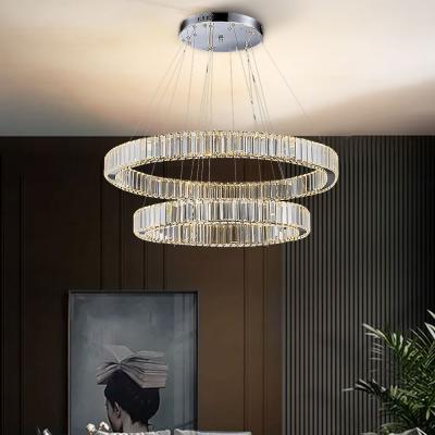 China Silvi Mew Design Modern Cylinder Gold Chandelier Dining Light Crystal Pendant Lights Classic Metal Pendant Vintage 9239-600 for sale