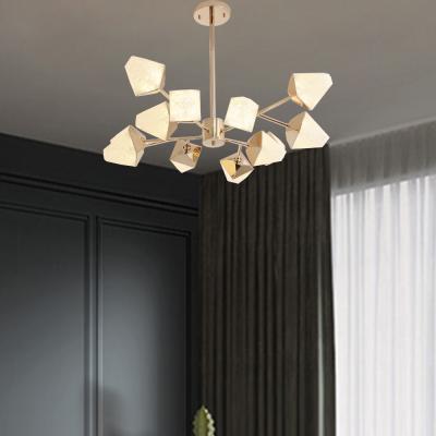 China Modern China Hanging Modern Chic LED Painting Lamp Fixture Ring Chandelier Ceiling Pendant Light for Living Room for sale