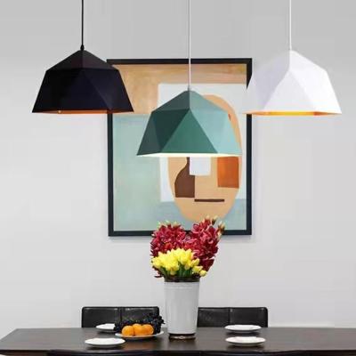 China Modern Colorful Modern Dining Room Chandelier Ceiling LED Simple Metal Pendant Light Material For Dining Room Home Lighting Nodic Iron for sale