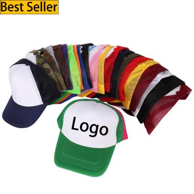 China Custom Baseball Mesh Foam Trucker Cap Hip Logo 5 Panel Hip Hop White Wholesale Gorros Trucker Hat Embroidery Cotton Print Dad Dad Baseball for sale