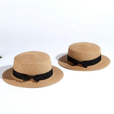 China Beach Hats Lady Panama Hat Flat Surface Comfortable Wholesale Sun Hat Simple Soft Summer Beach Straw Hat for sale