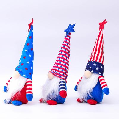 China Handmade Soft Plush Gnome Gnome USA Independence Day Gift Home Decoration Kids Gift Ornaments For 4th July for sale