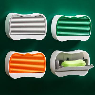 China Sustainable Soap Rack Storage Case Bathroom Brush Box Suction Drying Accessories Design Wall Mount Soap oHlder Soap Dish Holder for sale