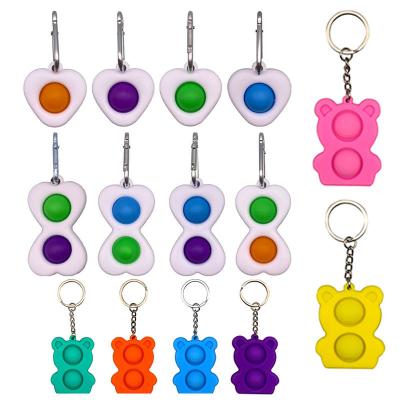 China 3 Balls Heart Shape Plastic Wiggle Key Chain Toy for sale