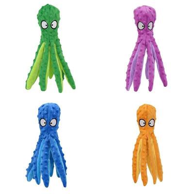 China Viable Plush Dog Toy Octopus Stuffed Cute Pet Chew Toy Interactive Intimate Supplies Fleece Squeaky Toys for sale