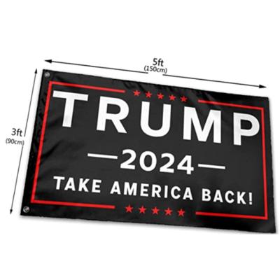 China Trump 2024 Screen Printing Customizable Donald Trump 2024 Flag 3x5ft Banner for sale