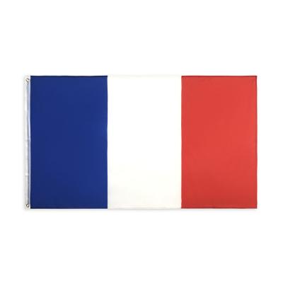 China Cheap Custom Flying 3x5ft Polyester France National Country Flag With Stock for sale