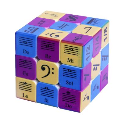 China Mini Stress Relief Gift Early Kids Educational Toys Music Notes Puzzle Magic Cube for sale