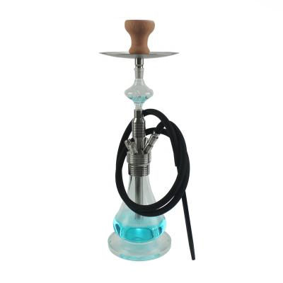 China Arabic Stainless Steel Hookah Set Bar Glass Night Net Red Transparent Hookah Stainless Steel Hookah for sale