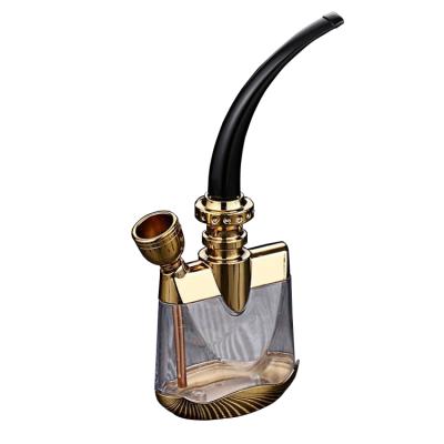 China Minimalist Filter Lighter Liquid Smoke Pipe Smoking Accessories Two-Water Smoking Pipe for sale