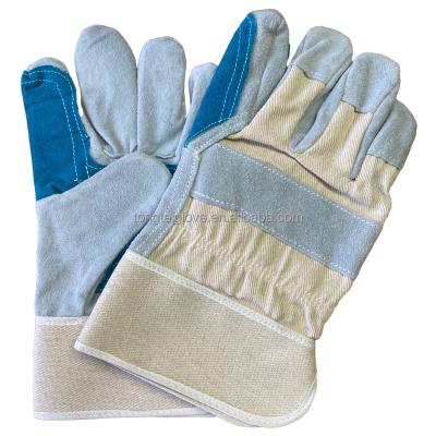 China China factory leather anti-slip palm plus Pigato thickened work insurance safety gloves stab-proof welding manufacturing wear-resistant for sale