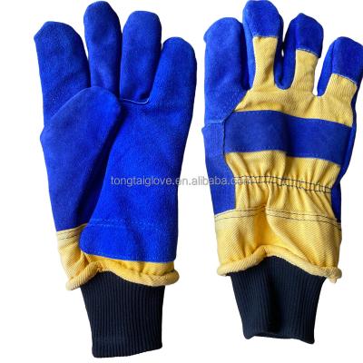 China Custom Anti-slip LOGO Cheap Price Wear Resistant Split Split Leather Electric Cow Safety Work Gloves Dropshipping To Protect Yourself for sale