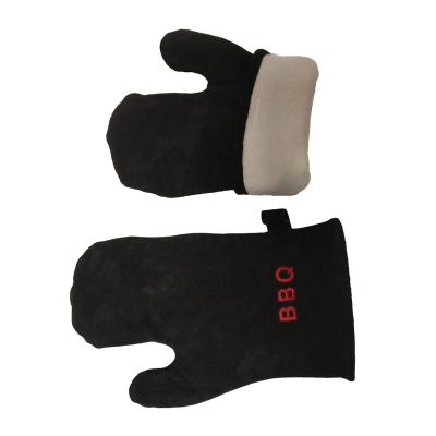 China Custom Suede Gloves Leathers GRILL Glove Suppliers Heat Resistant BBQ NO-Slip Cooking Glove for sale