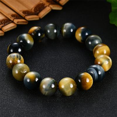 China Tiger Eye Buddha Stone Round Bracelets Natural Cute/Romantic Muslim Beads Beads Elasticity Rope Men Women Bracelet Gift Rosary for sale