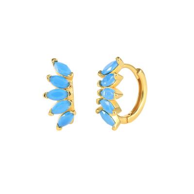 China CLASSIC Vintage S925 Turquoise Earrings Triangle Hearts Stud Earrings And Jewelry for sale