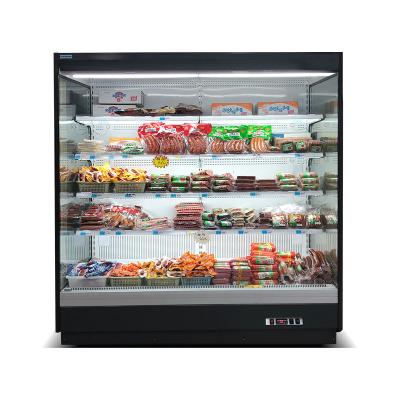 China New Product Supermarket Multideck Air Cooling Open Front Refrigerator Fruit Showcase For Supermarket for sale