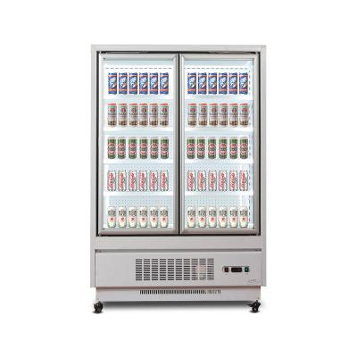 China Supermarket glass doors freezer used deep freezer display refrigerator for promotion for sale