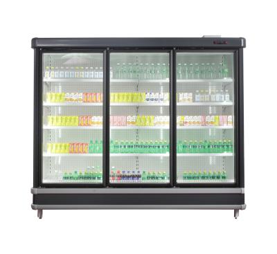 China 2021 New style  3 Glass Door frezer machine Beverage Milk Food Display Chiller Showcase Refrigerator for sale