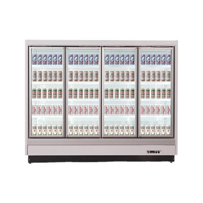 China Vertical Fruit Vegetables Grocery store 5 doors beverage refrigerator for sale