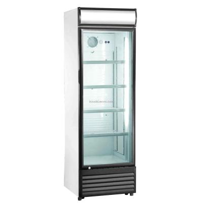 Cina Supermarket Upright Beverage Cooler Singel Glass Refrigerator With New Design in vendita