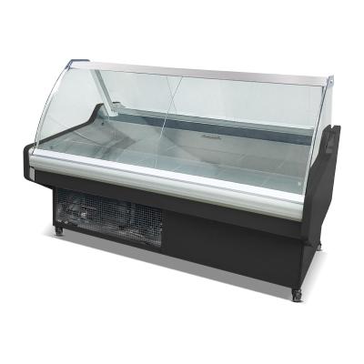 China Butchery shop glass door service counter deli meat show case refrigerator for sale