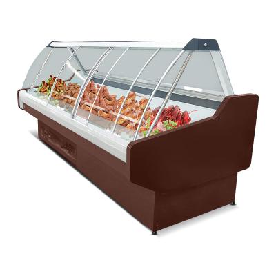 China commercial fridge butcher store refrigerator meat, deli food display refrigerator for sale