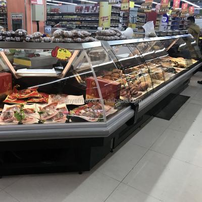 China Green&Health Deli showcases for Sale Supermarket Meat/Seafood Display Refrigerators Showcase for sale