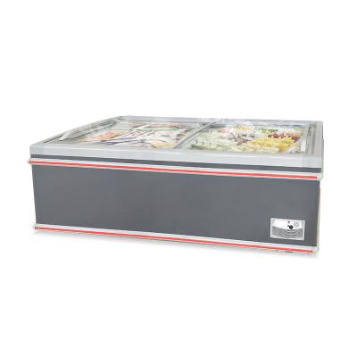 China Combined island AHT freezer commercial deep freezer ice cream display freezer for supermarket for sale