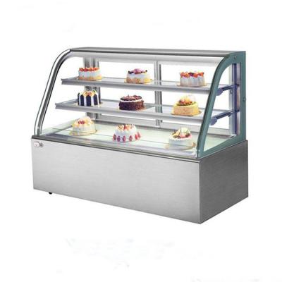 China Sanye New Design Pastry Cake Bread Display Refrigerator Arc Glass Door Cooling Showcase for sale