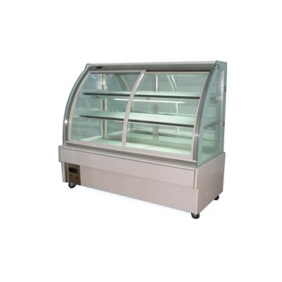 Cina High quality curved glass bakery refrigerator cake display refrigerator dessert cooler cabinet for bakery shop in vendita