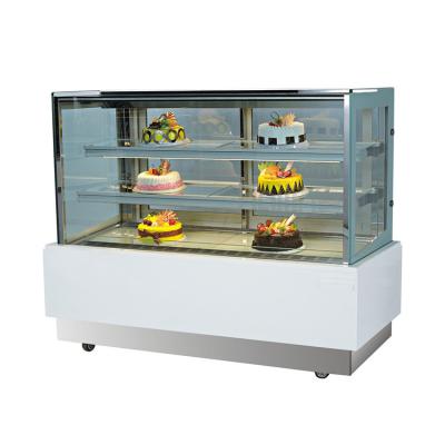 China 2021 new right angle glass cake display refrigerator à venda