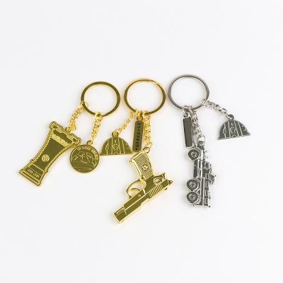 China Custom Europe Souvenir Key Chain Metal Enamel Keychain Hard Hard Gold Plated Corporate Name Soft Enamel Keychain Keychain for sale