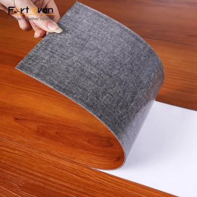 China LVT PVC Self Adhesive Flooring Deep Embossed Wood Design Fortovan Band for sale