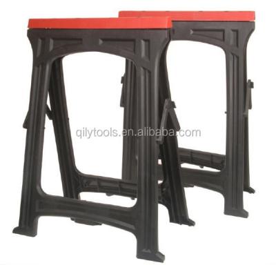 China Non-slip Rubber Feet Folding Stand Sawhorse Wood Cutting Workbench for sale