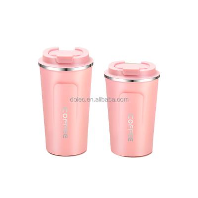 China Financial Institutions Wholesale 304 Double Wall Coffee Mug Cups, Reusable Vacuum Insulated Travel Stainless Steel Coffee Mug Mugs With Lid for sale