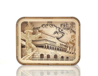 China Heartwarming China Night Light Pattern Laser Cut European Folk Art Style Gift Box Wooden Boat Decoration Gift Box for sale