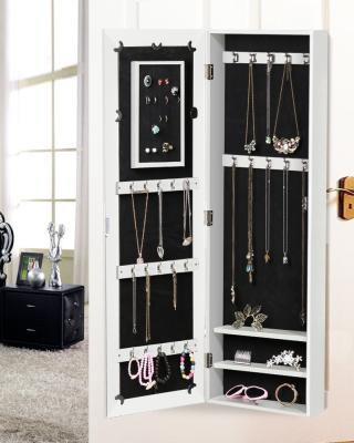 China Expandable Lockable Wall Mounted Home Furniture Mirror Living Room Jewelry Cabinet for sale