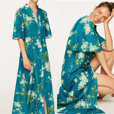 China New Arrivals Fashionable Casual High Quality Elegant Floral Nightgown Robe Sleepwear QUICK DRY for sale