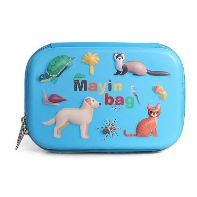 China Schools & 3D Offices School Color Pencil Case Stationery Writin Pencil Case Holder Packing Double Decker School Pen Box for sale