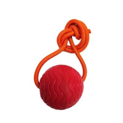 China Viable Bite Ball Toy Molar Dog Fun Pet Rope Chew Toy Interactive Dog Tooth Cleaning/Chewing Bite Ball Toy for sale