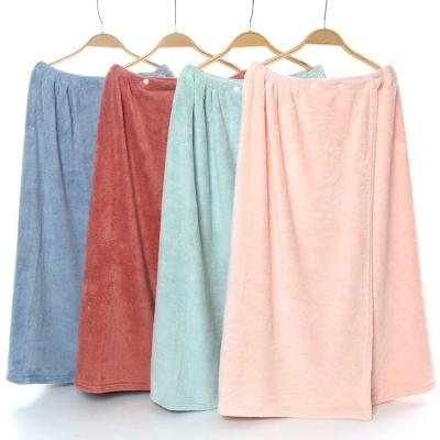 China QUICK DRY Free Sexy Woman Fabrics Microfiber Terry Beach Tube Dress Bath Skirt Wearable Towels for sale