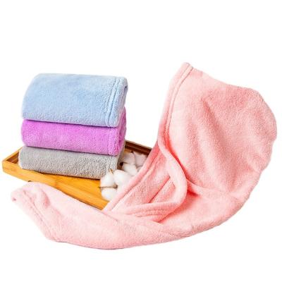 China Colorful QUICK DRY Microfiber Hair Drying Towel Turban Towels Wrap Micro Fiber Fast Drying Hair Towel for sale