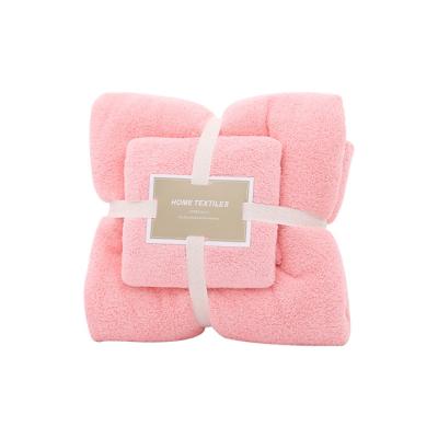 China Antimicrobial Promotional Super Soft Microfiber 3 Set Super Soft Face Hand Towel Gift Bath Towel Wrapping Set for sale