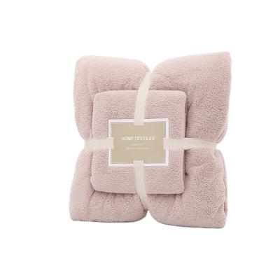 China Antimicrobial 35*75cm 70*140cm 2 pieces bath towel set honeycomb bath towel sets for sale