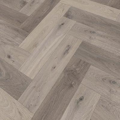 China Click System Oak Herringbone 5mm SPC Modern UV Coating Gray Luxury Flooring for sale