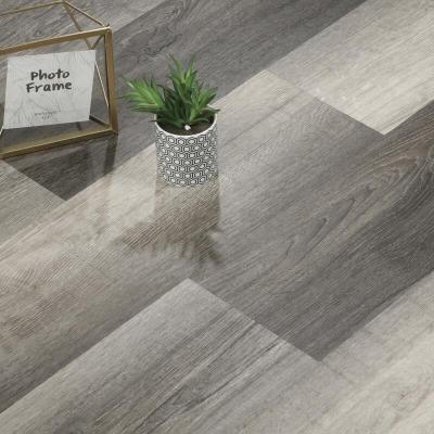 China Modern Gray Wood Look PVC Vinyl Plank Flooring, LVT Tile, SPC Herringbone Flooring for sale